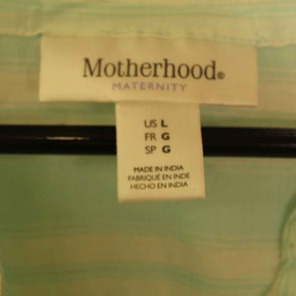 Motherhood Maternity Ladies Blouse Top 3/4 Sleeve Tie Up Waist Size Large - Image 7