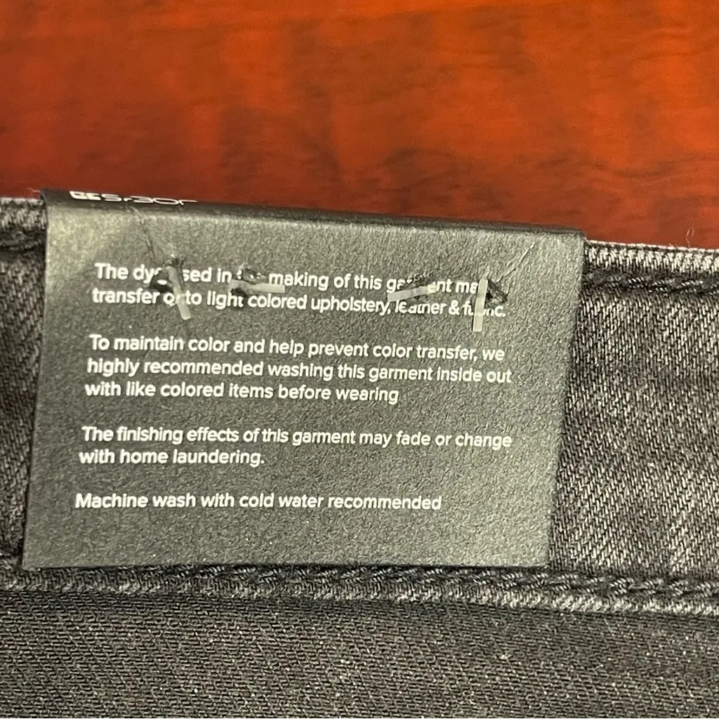 Joe's Faye Jean Maxi Skirt Sz 26 Black Faded Denim - Image 9