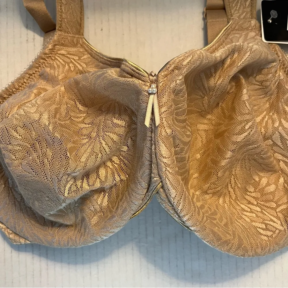 Wacoal Bra Jacquard Underwire Bra in Toast (Beige/Tan) Sz 32G NWT Style #855367 - Image 4