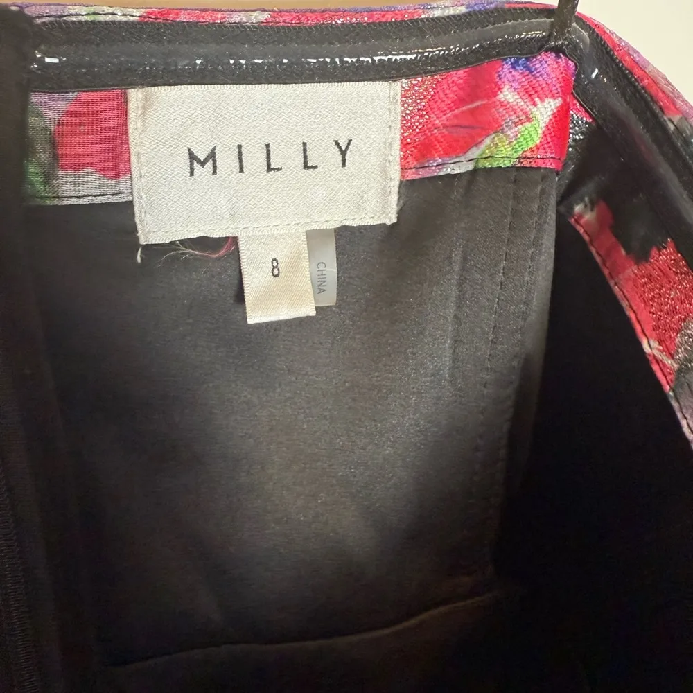 Milly Purple Multi Floral Mini Dress - Image 9