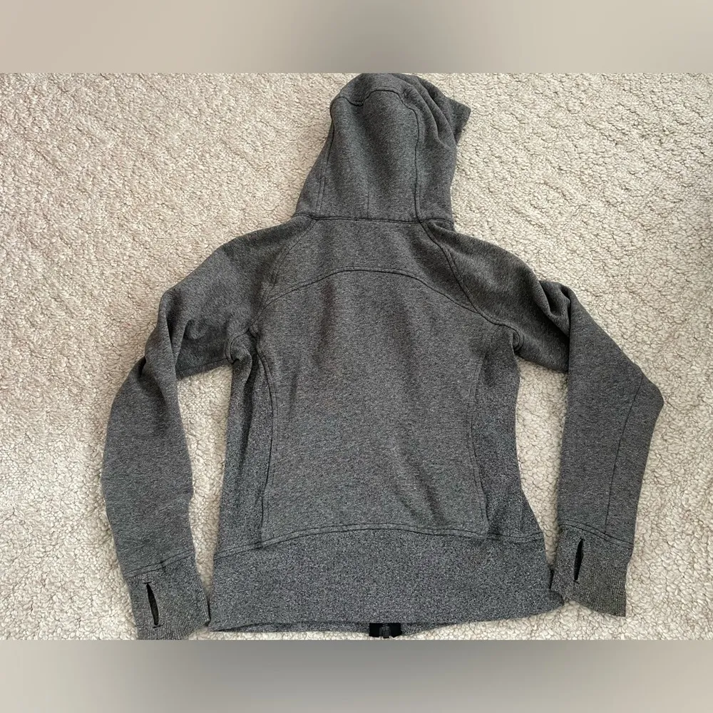 Lululemon SCUBA FULL-ZIP HOODIE IN HEATHERED SPECKLED BLACK, size 6 - Image 3