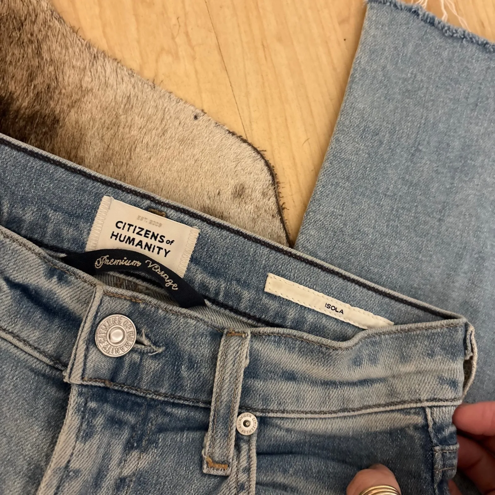 CITIZENS OF HUMANITY Isola Mid Rise Cropped Boot In Tahiti Size 24 - Image 4