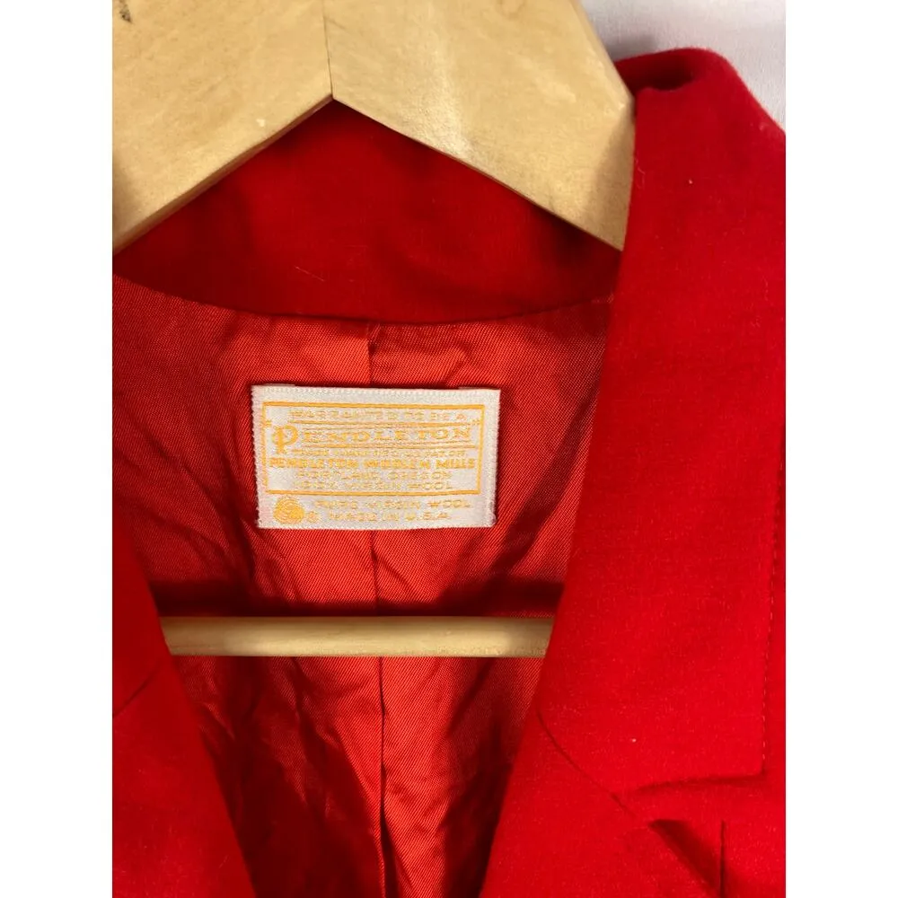 Pendleton 100% Virgin wool Red Blazer Size 14 - Image 2