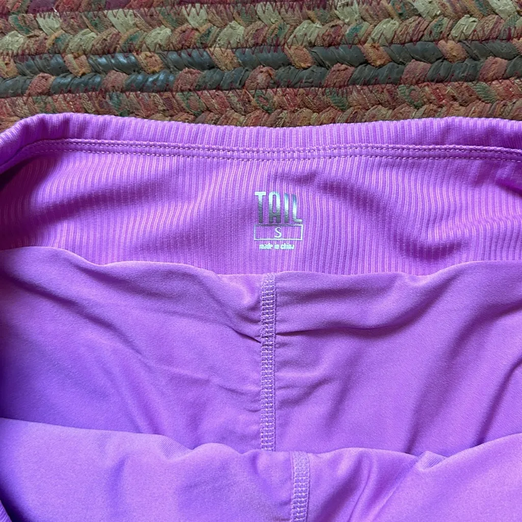 TAIL GOLF PURPLE RIBBED RUFFLE DETAIL SKORT ACTIVE TENNIS SKIRT PICKLEBALL - Image 2