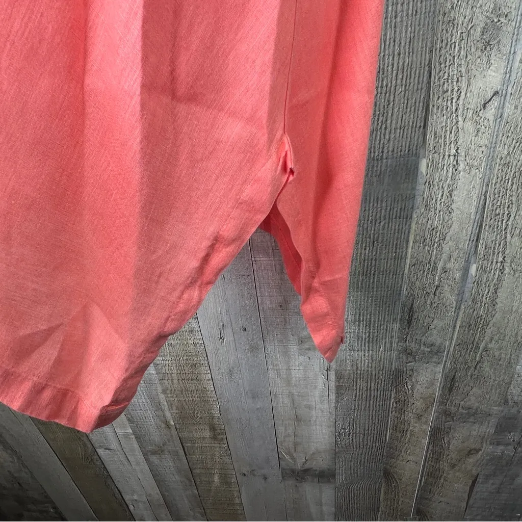 Match Point Linen XL Orange & White Tie Dye V - Image 6