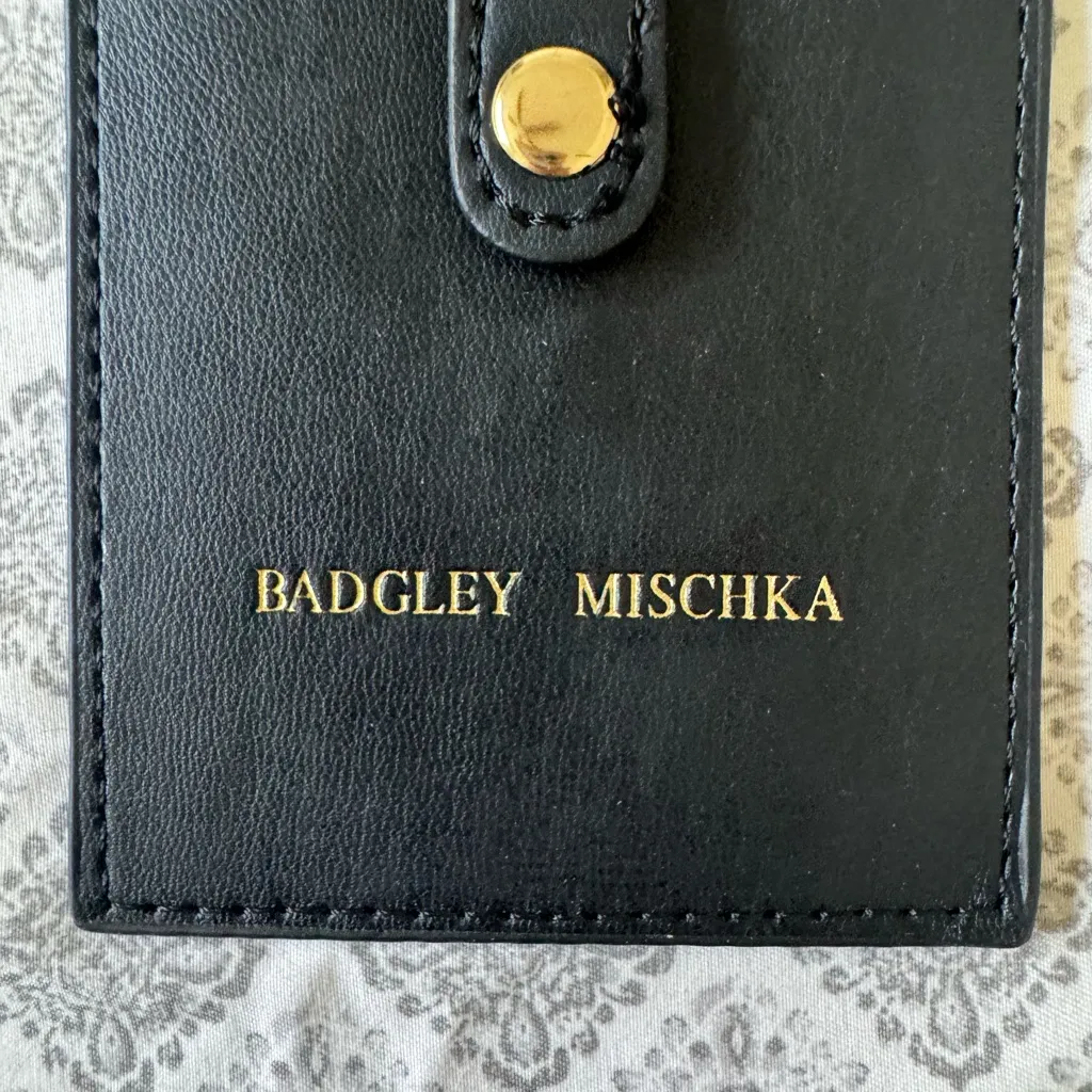 Badgley Mischka Black Card Holder (NEW) - Image 3