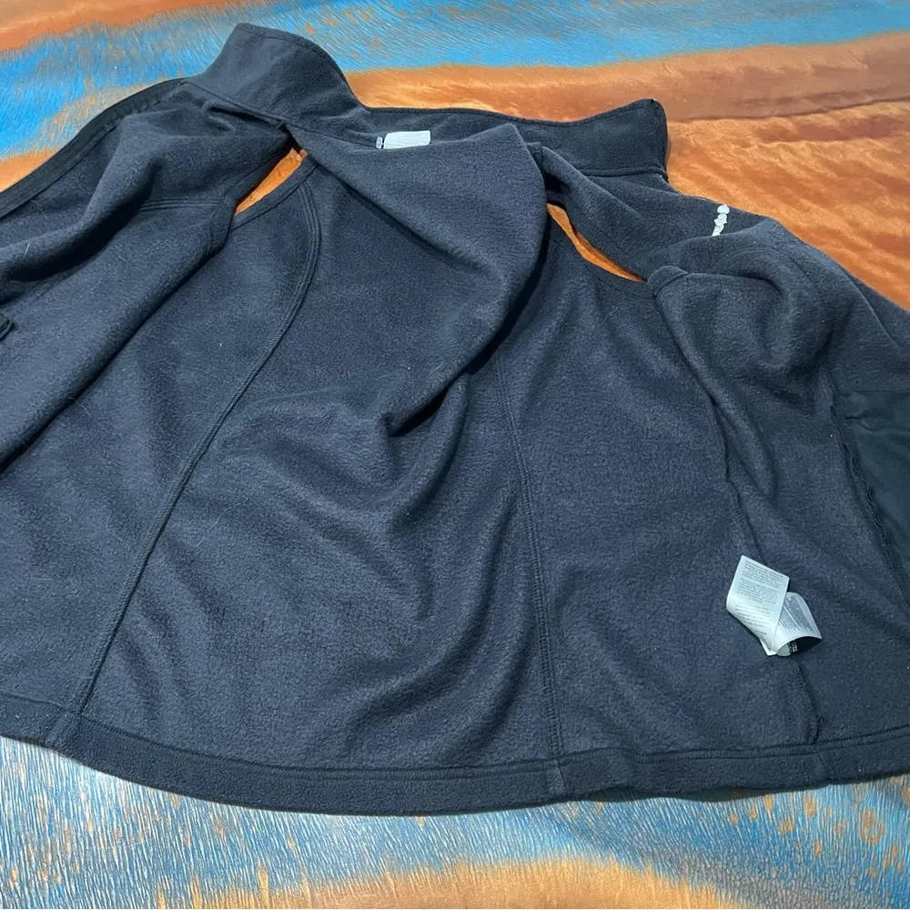 Columbia Black Fleece Vest size 1X full zip hand pockets outdoor - Image 5