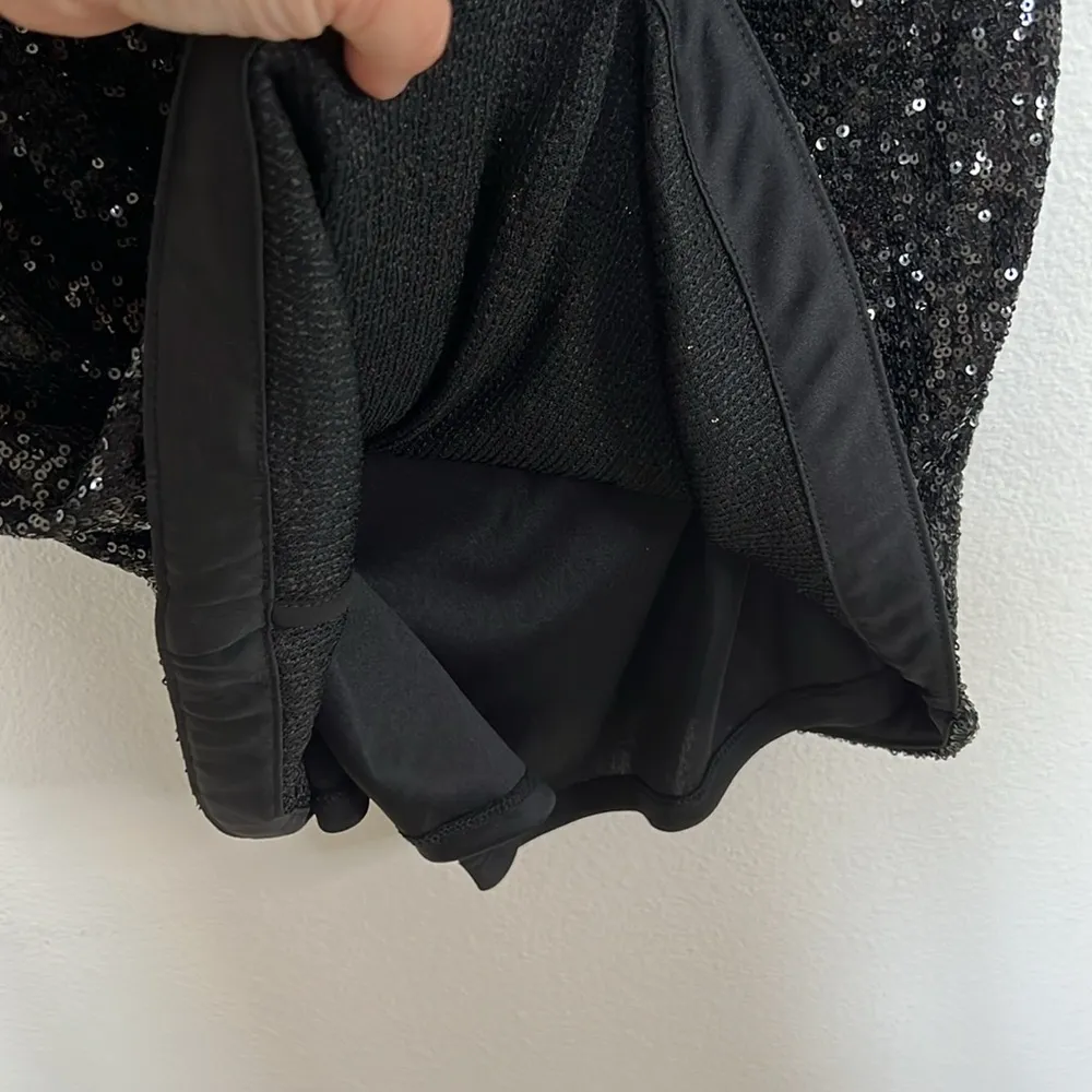 NWT Hilary Radley Black Sequin Mini Dress sz S - Image 5