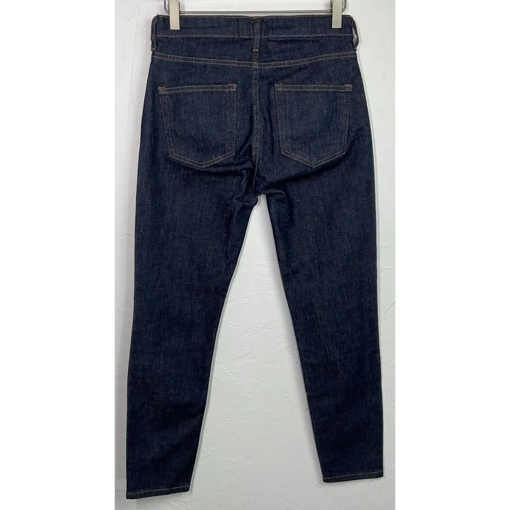 Everlane Blue Dark Wash The Authentic Skinny Ankle Jeans 26 - Image 3