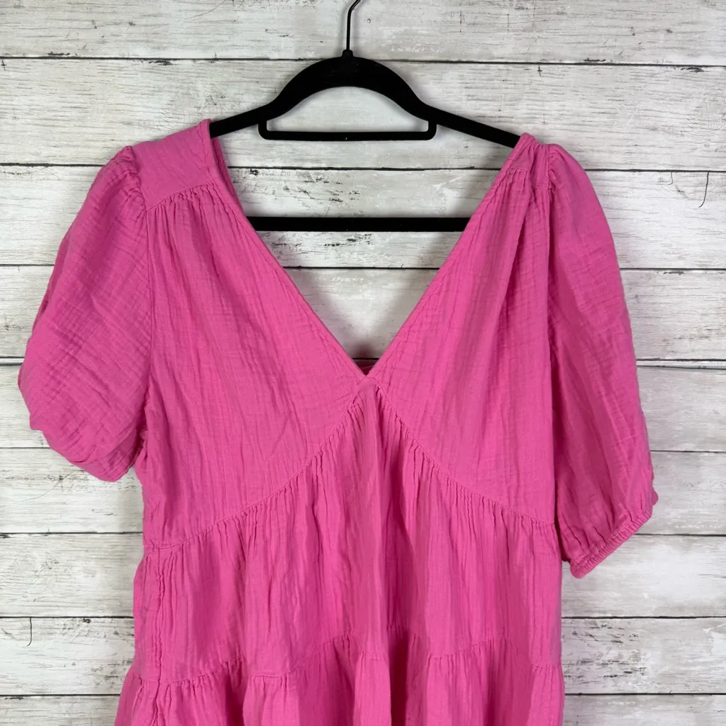 Aerie Pink Pool To Party Gauze Dress Size XL - Image 2