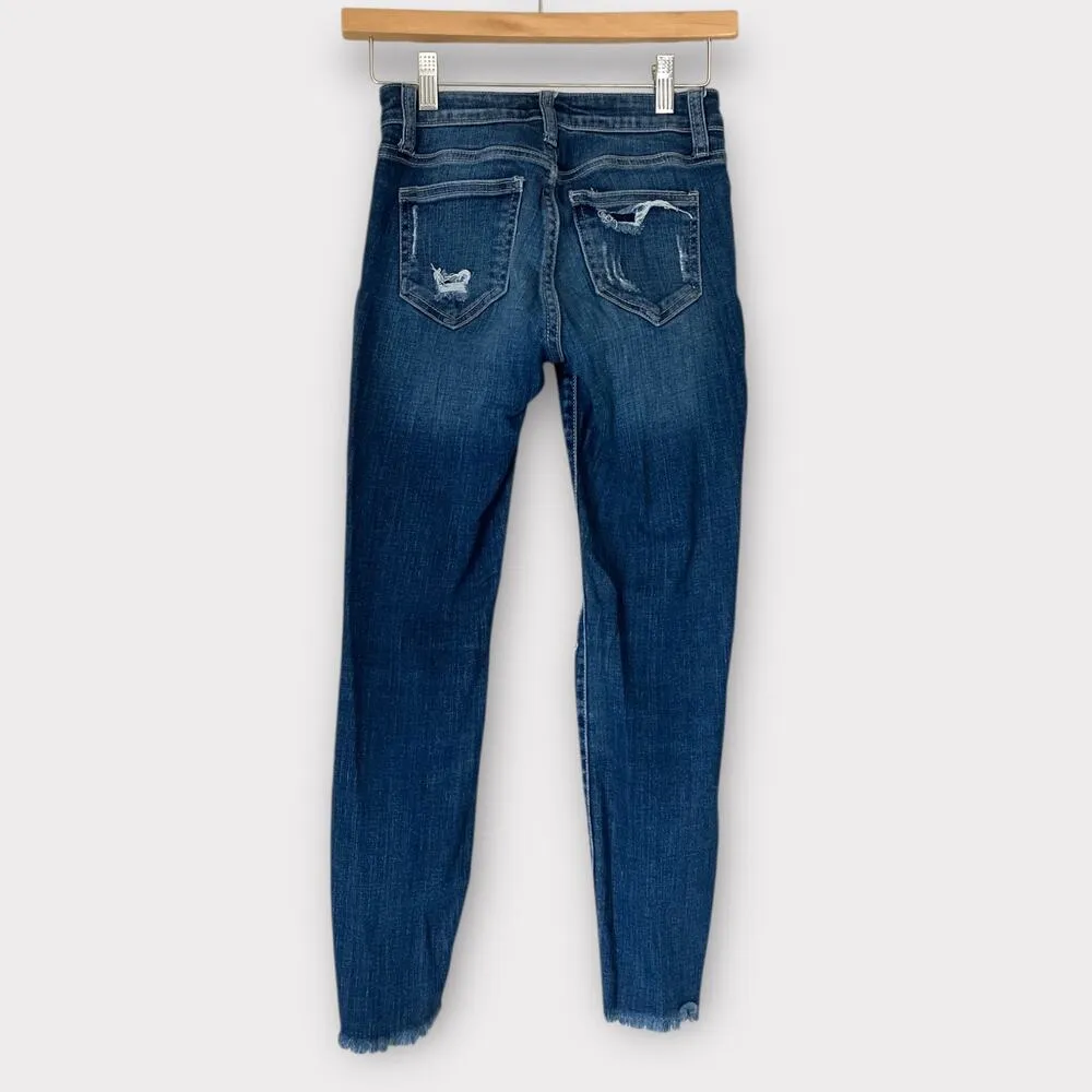 Cello mid rise skinny curvy fit skinny distressed 0 - Image 2