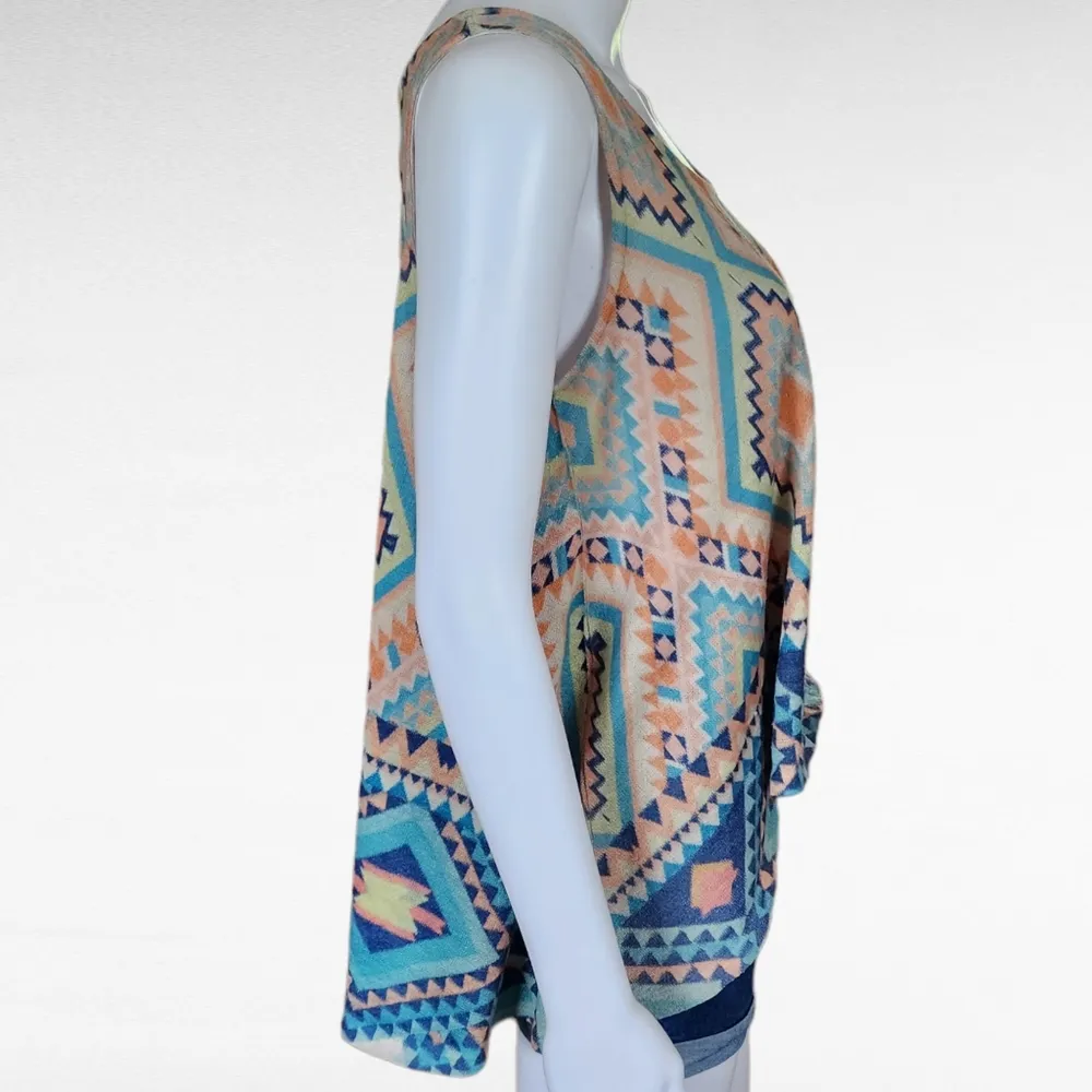 Buckle  Blu Pepper Multicolored Aztec High Low Swing Tank Size Medium - Image 3