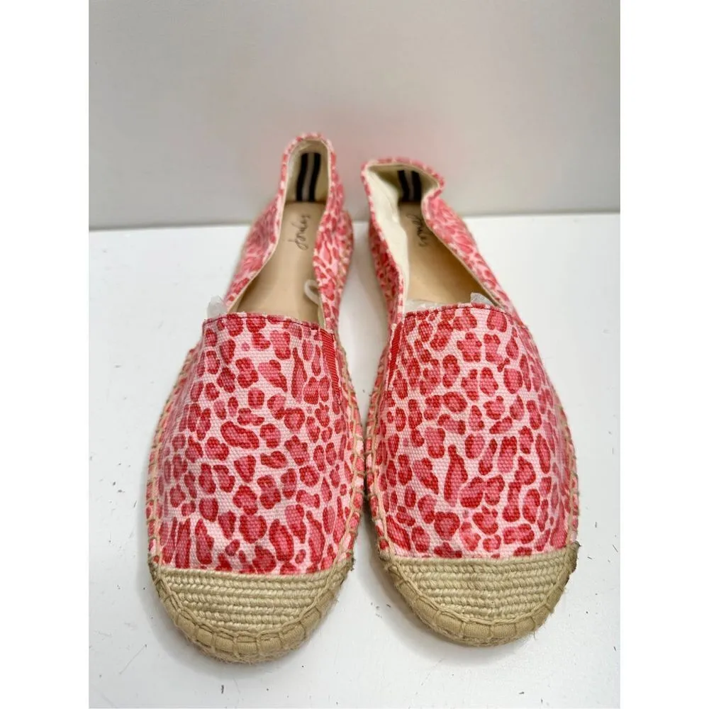 Joules Espadrilles Womens Size 9US Pink Leopard Print Slip On Shelbury Shoes NEW - Image 2