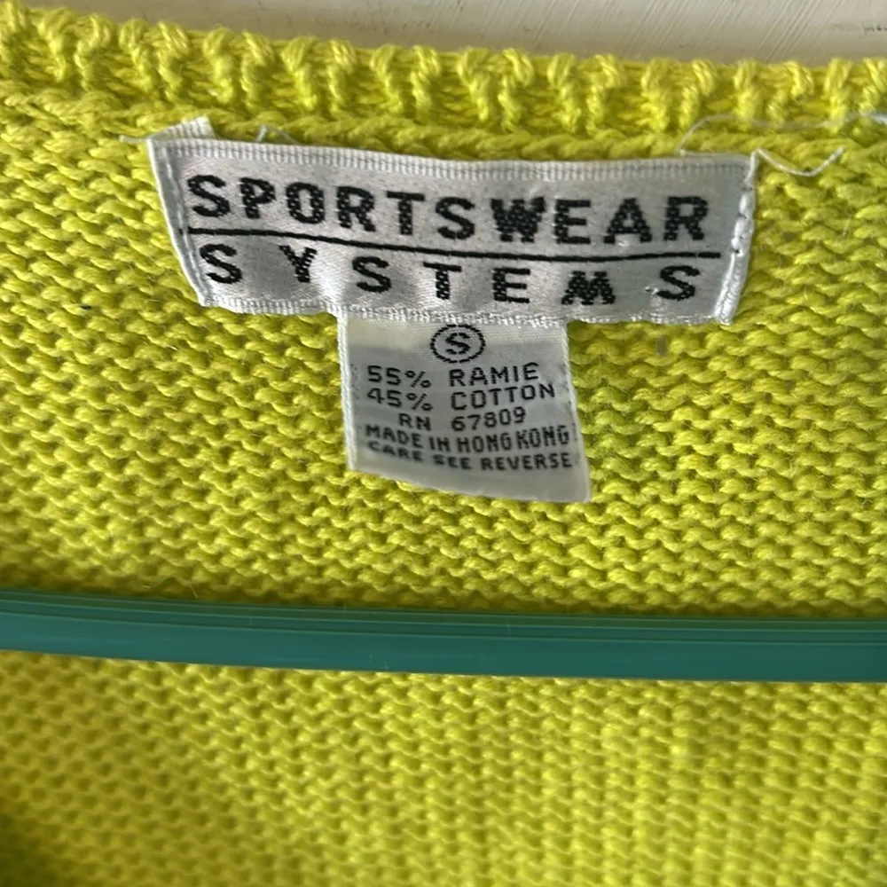 Vintage neon green cardi - Image 2