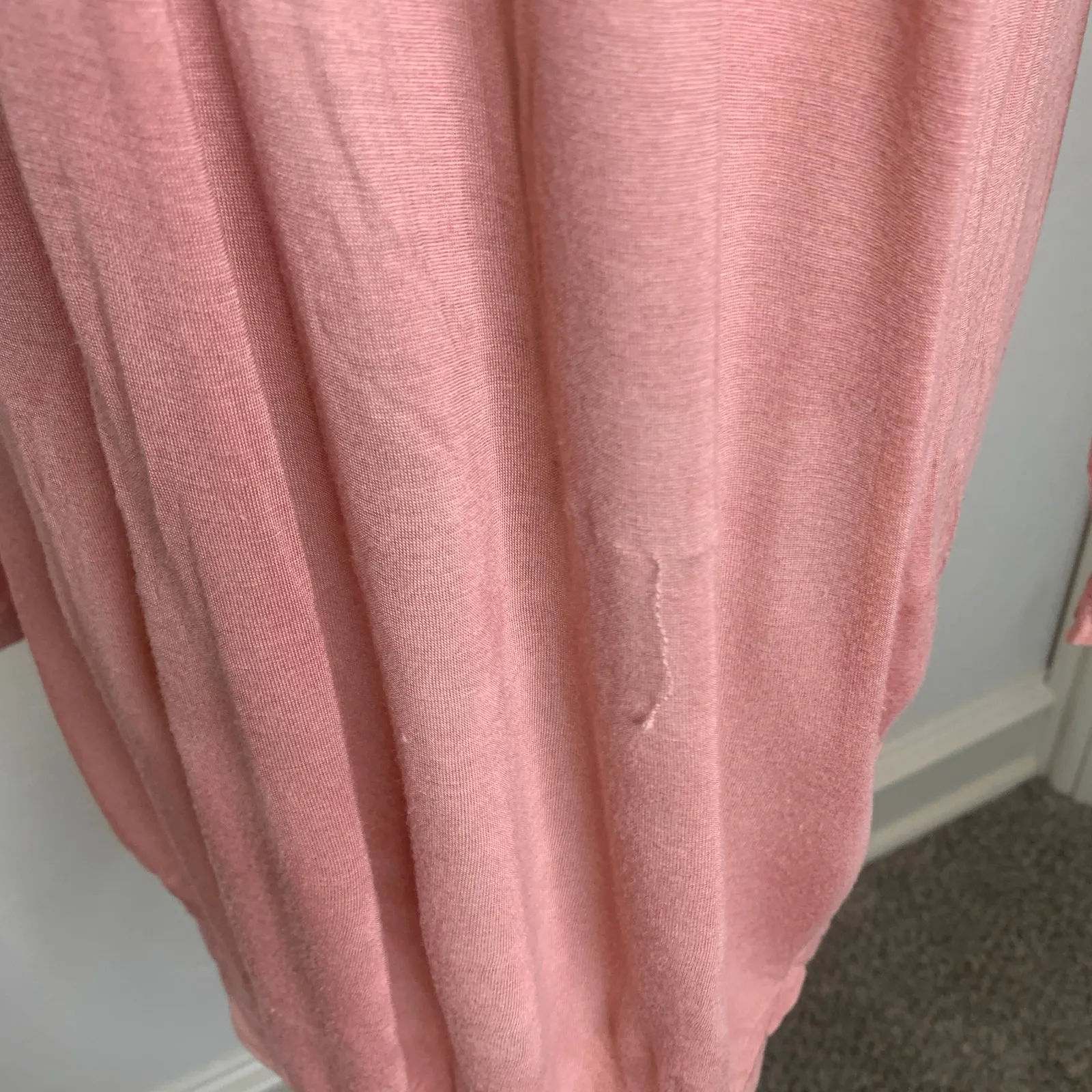 Muted Pink Flowy Long Sleeve Hi Low T Shirt XS - Image 13