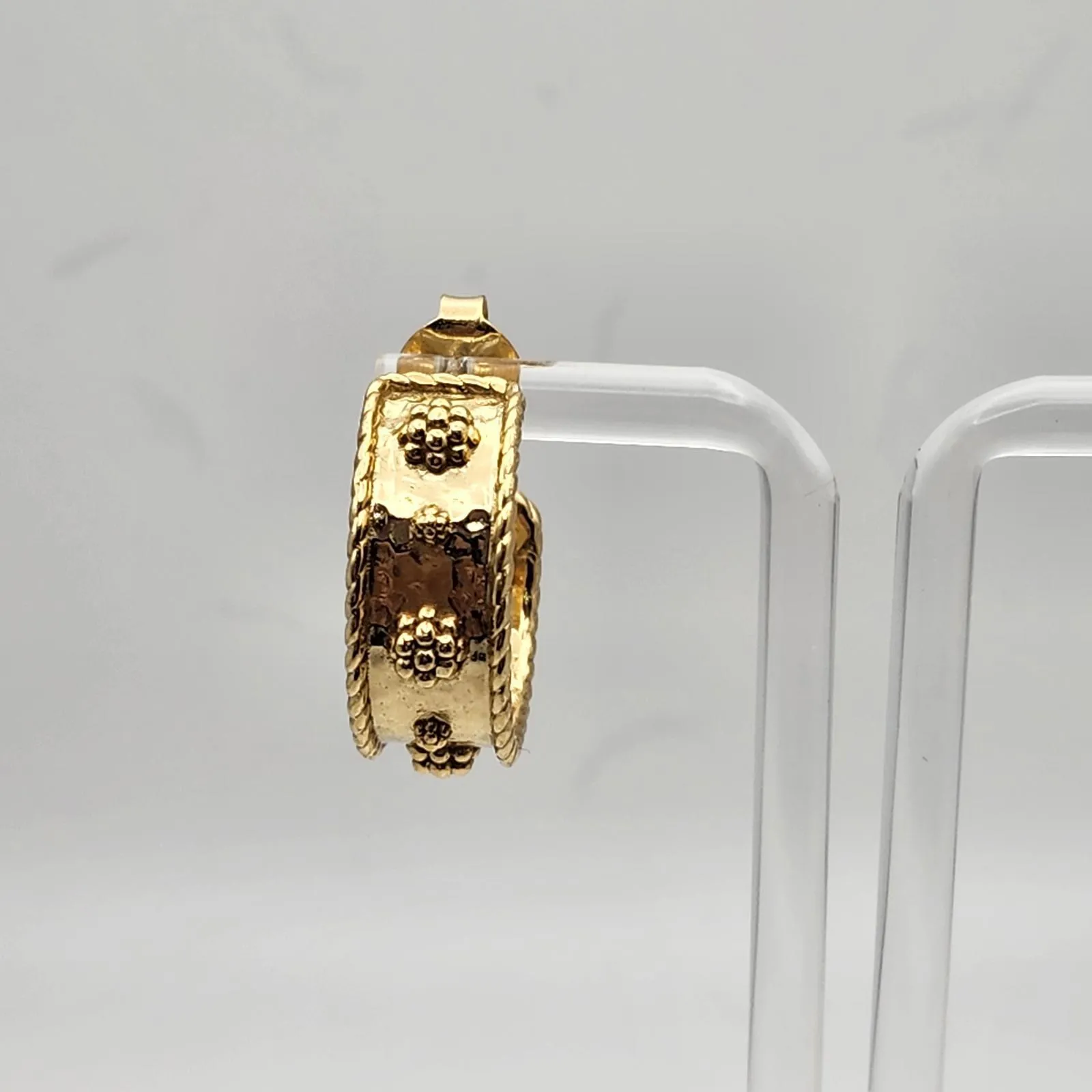 Capucine De Wulf 18 Karat Gold Plated Brass Berry Classic Small Hoop Earrings - Image 4