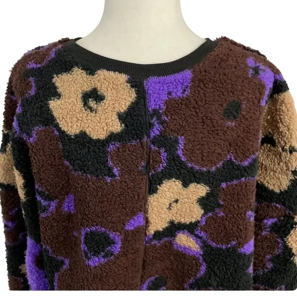 BP High Pile Fleece Long Sleeve Floral Pullover Sweatshirt Size 2X New w/ Tag - Image 12