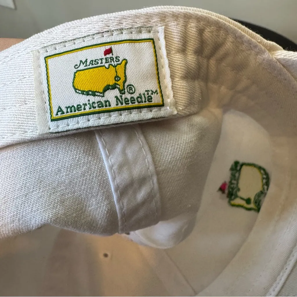 Masters American Needle White Dad Hat EUC - Image 4