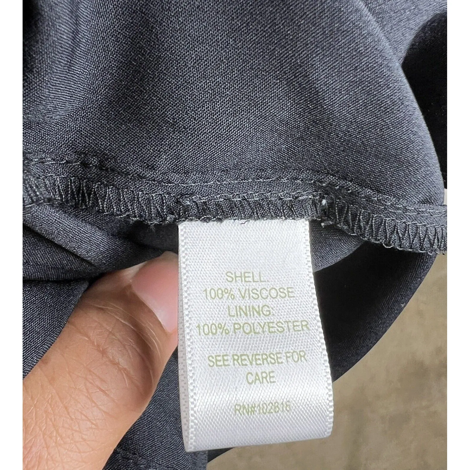 Garnet Hill  Micro Floral Print Dress V-Neck Long Sleeve Casual Midi Dress  12‎ - Image 4