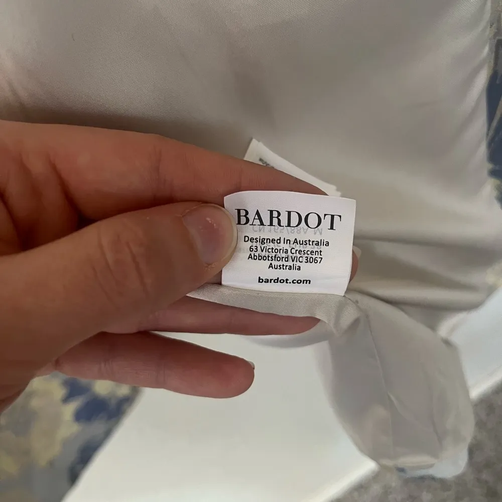 Bardot Floral Jacquard Puffy Long Sleeve Minidress With Buttons Women’s Size 6 - Image 12