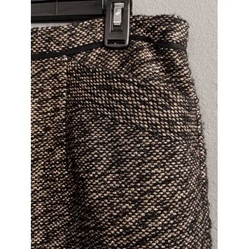 J Crew Tweed Metallic Skirt Career Wear Business Casual‎ Office Pockets Size 12 - Image 4