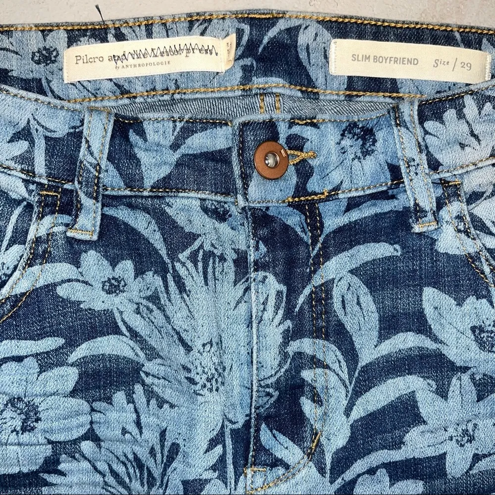 NEW Pilcro & The Letterpress Anthropologie Floral Jeans - Image 6