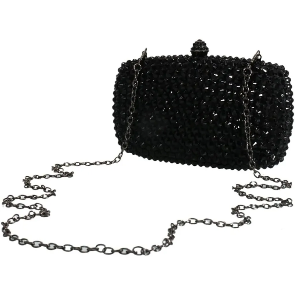 ⚡ Women's Black Rhinestone Diamond Glitter Shining Evening Crossbody Bag - Image 7