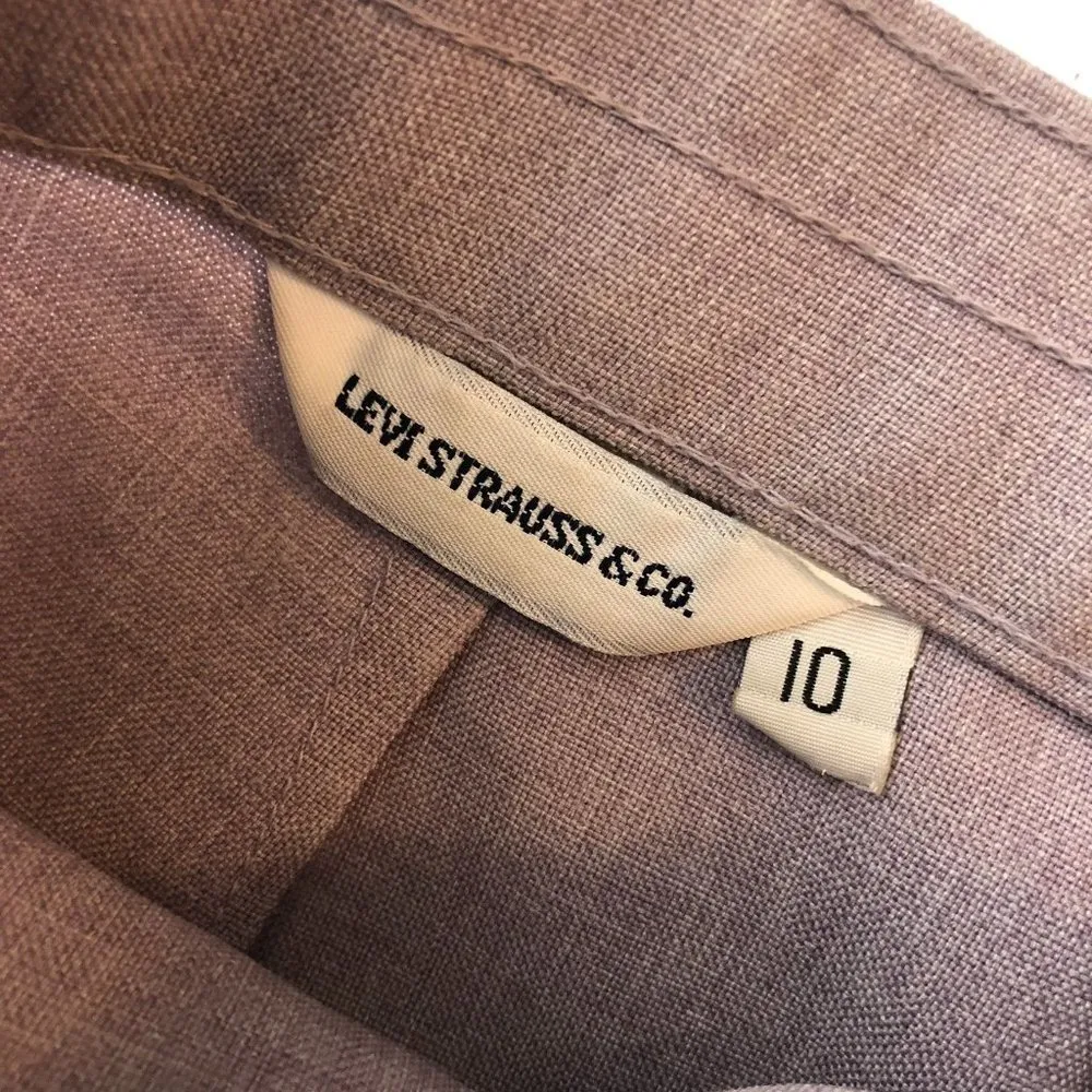 Levi Strauss & Co. Womens Vintage Dress Pants Straight Leg High Rise Purple 10 - Image 4