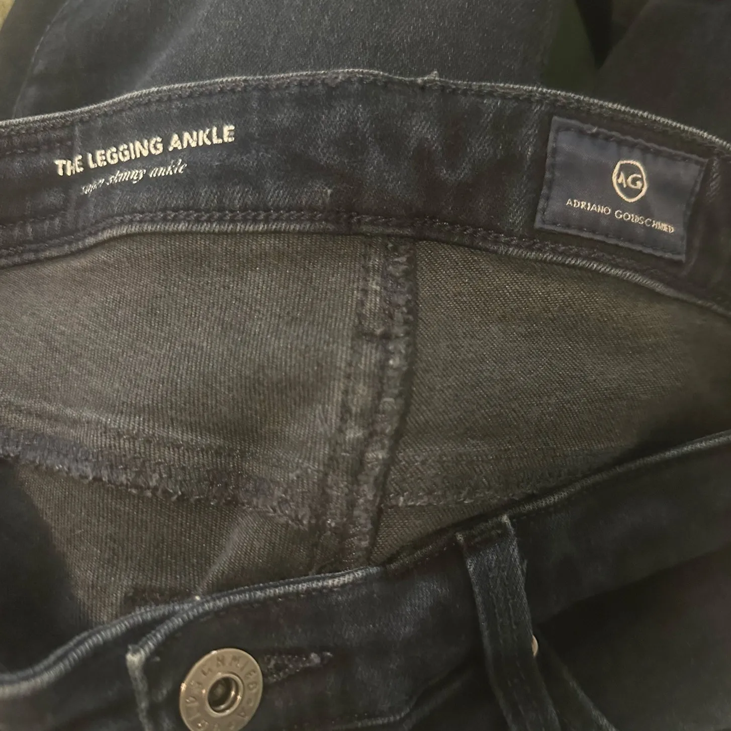 AG Adriano Goldschmied Dark Wash Stretch Low Rise Jeans Denim Pants Size 25R - Image 7