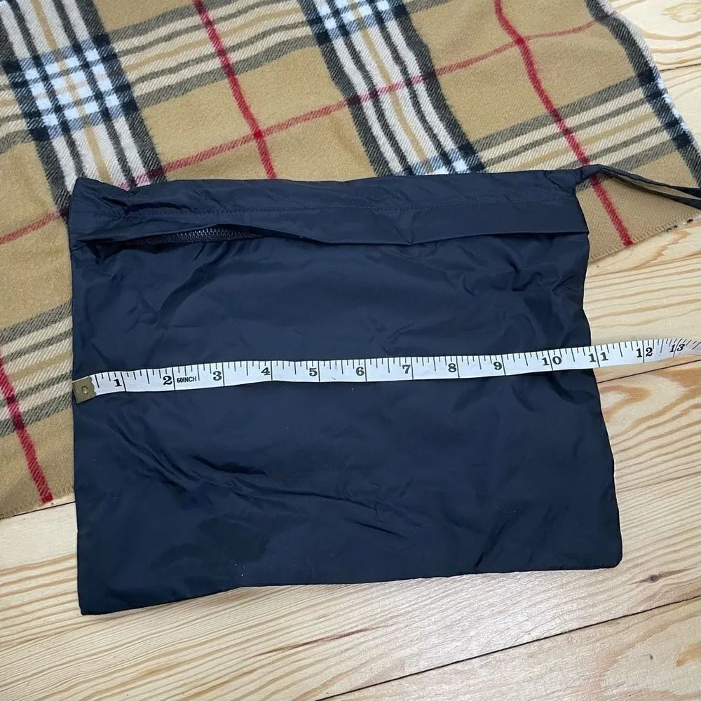 Burberry Black Pouch Travel Bag Embroidered Knight Horse Nova Check Cosemetics - Image 4