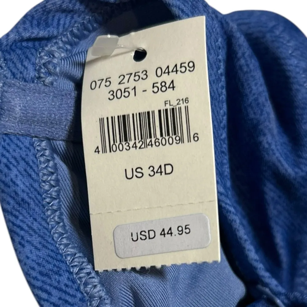 Aerie American Eagle Women’s Unlined‎ Underwire Blue Denim Look Bra 34D - Image 3