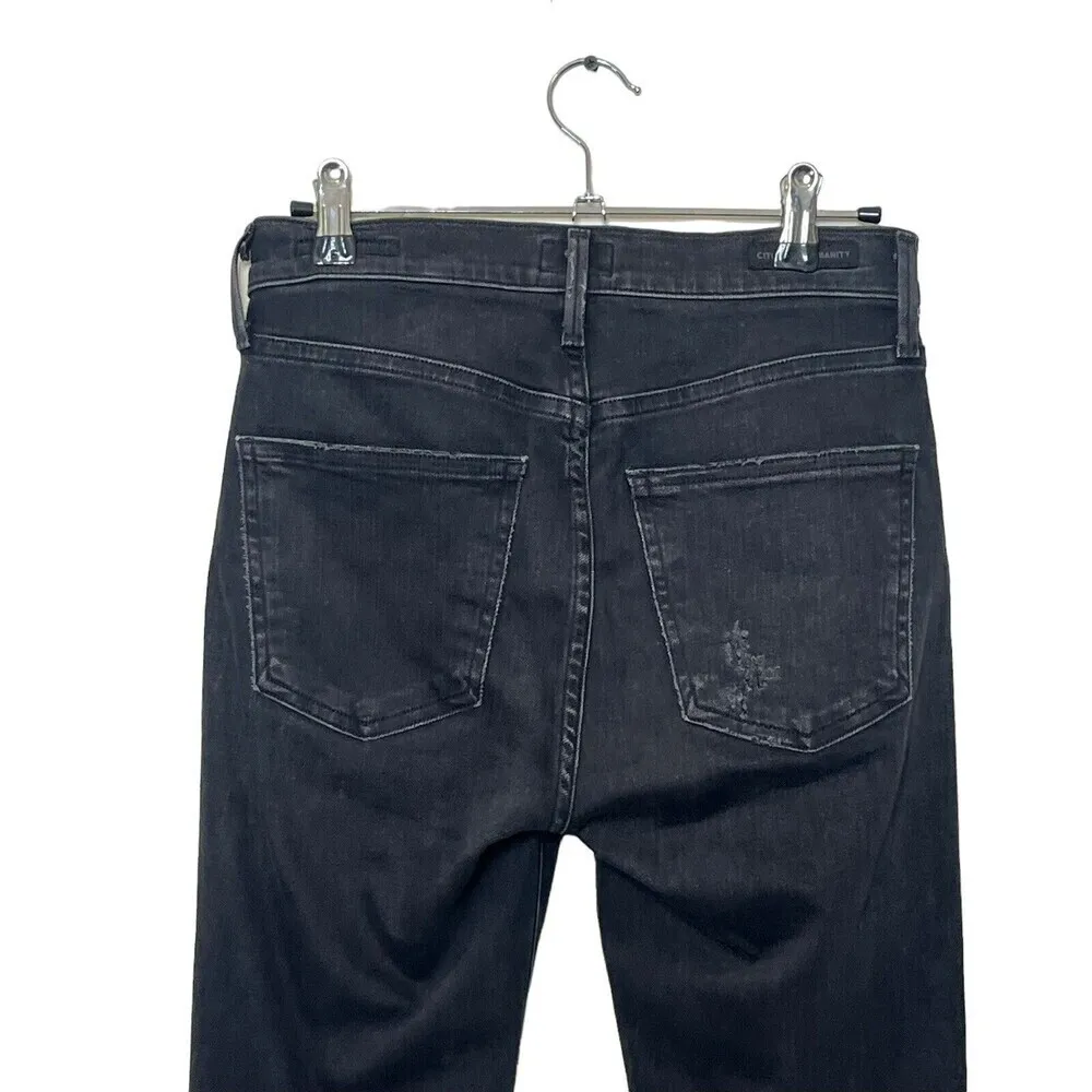 Citizens of Humanity Rocket Mid Rise Skinny Jeans Lithe Black Size 25 - Image 4