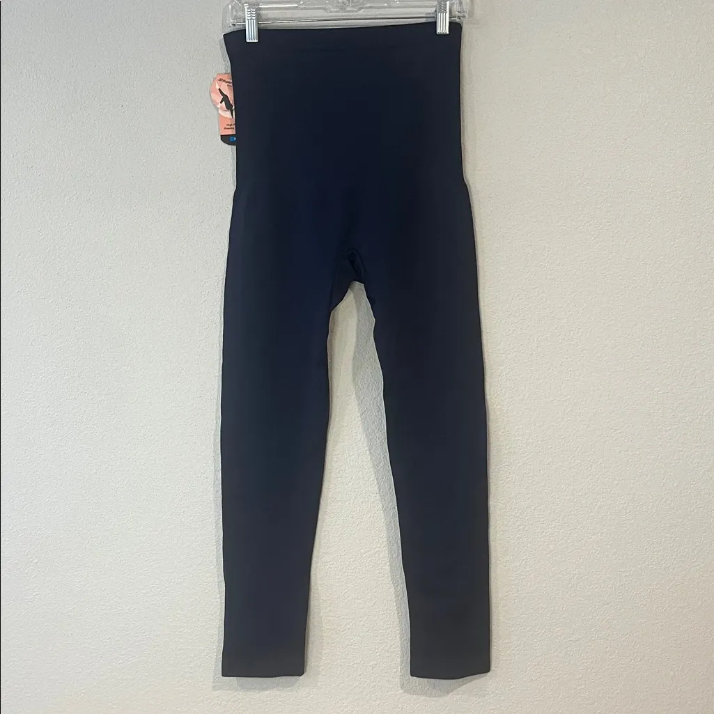 NWT Shapermint high waisted shaping compression tummy control leggings navy XL Blue - Image 4