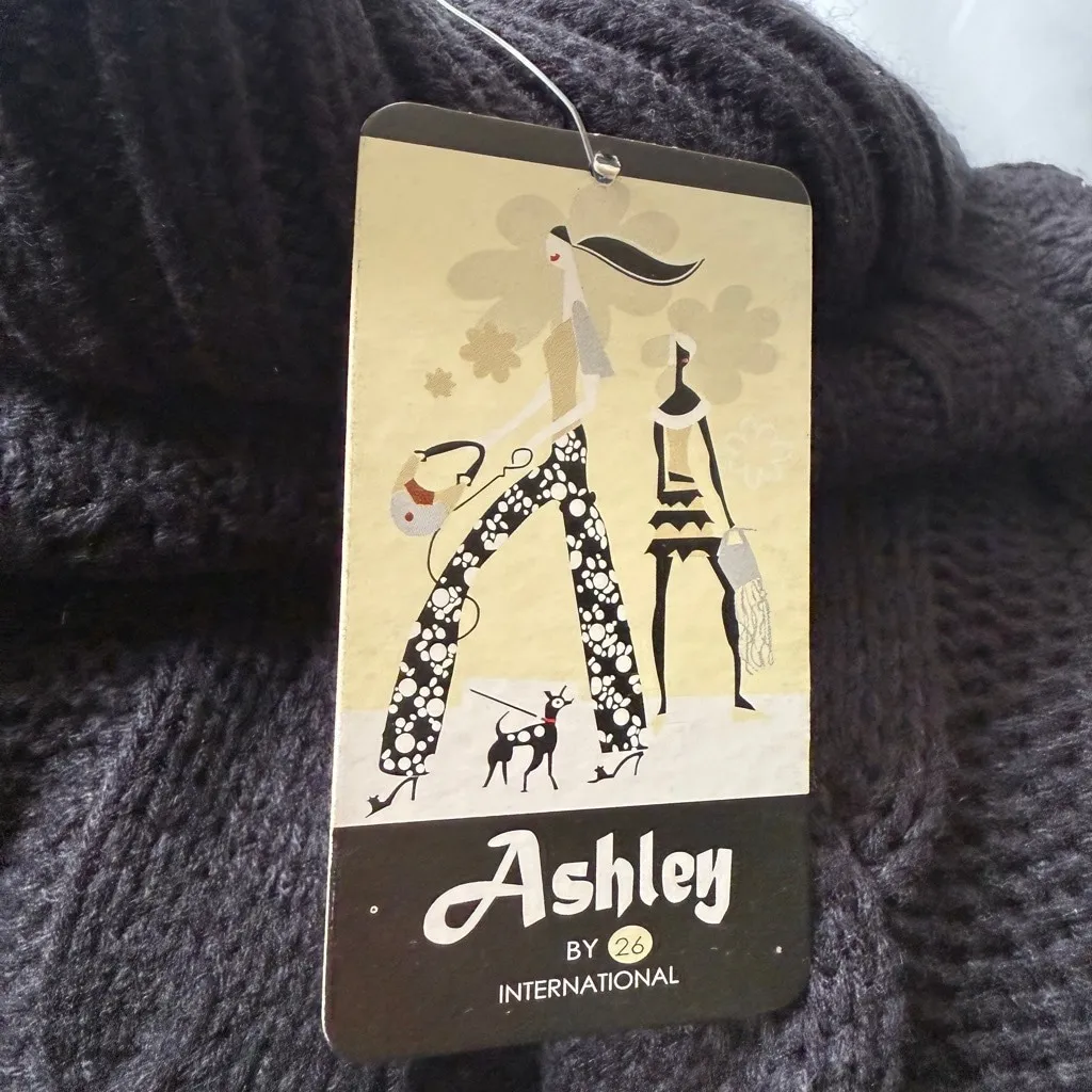 Ashley by 26 International sz M black‎ sweater dress NWT - Image 6