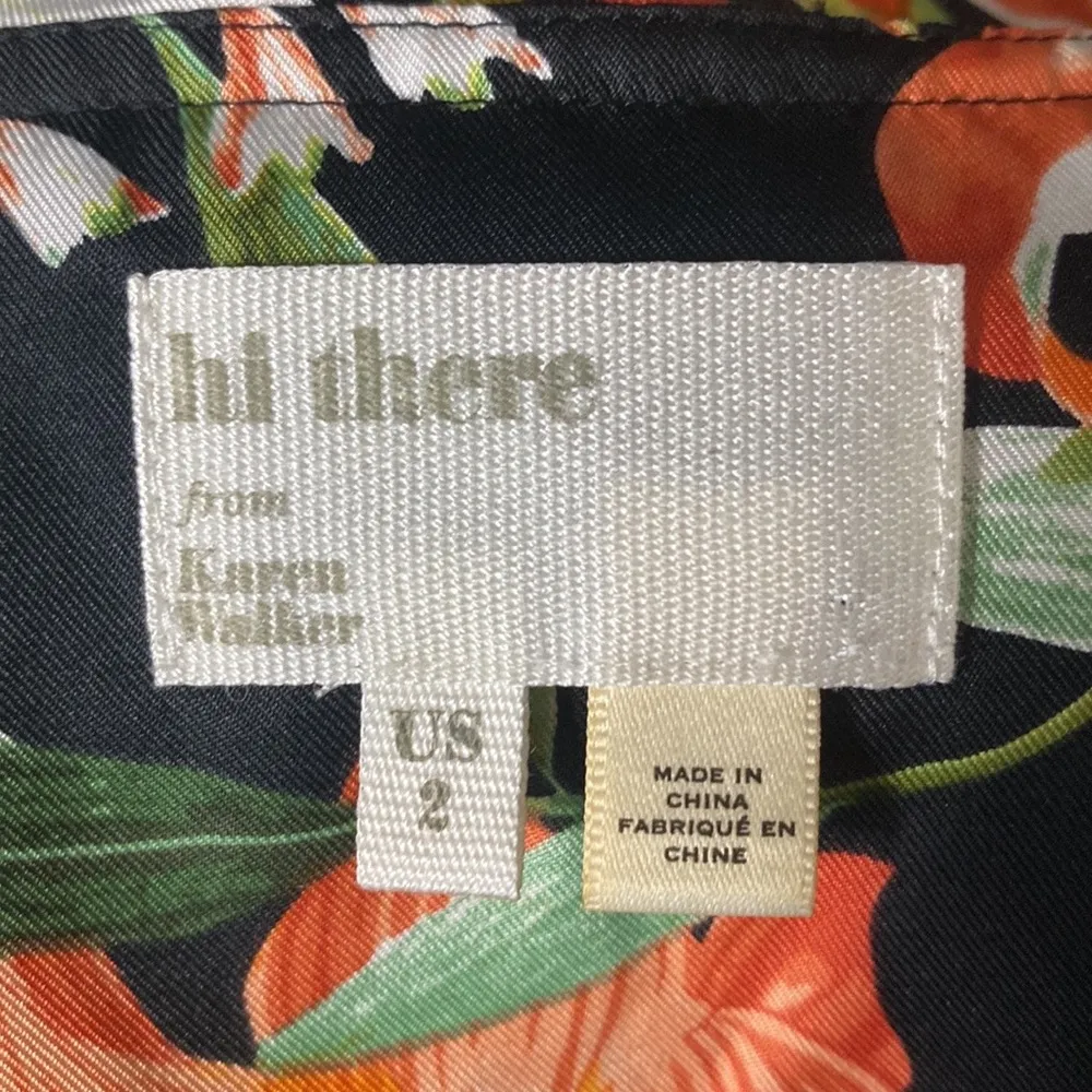 Hi There Karen Walker by Anthropologie Hibiscus Wrap Dress Women's Sz 2 - Image 12