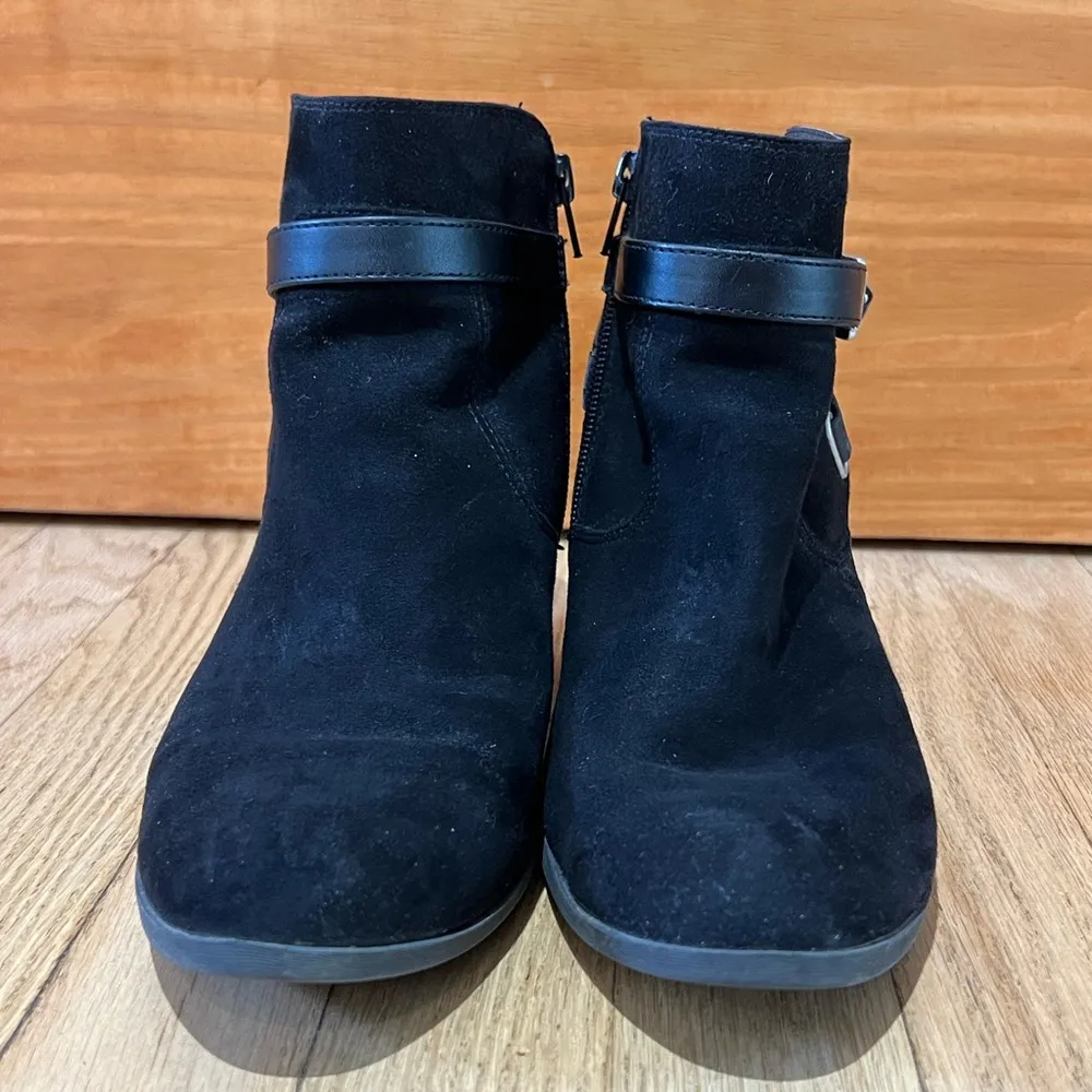 Unisa Black Ankle Boots with Buckle Detail - Image 2