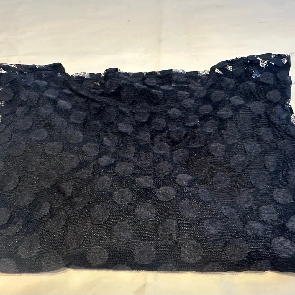 Black Polka Dot Mesh Top - Image 3
