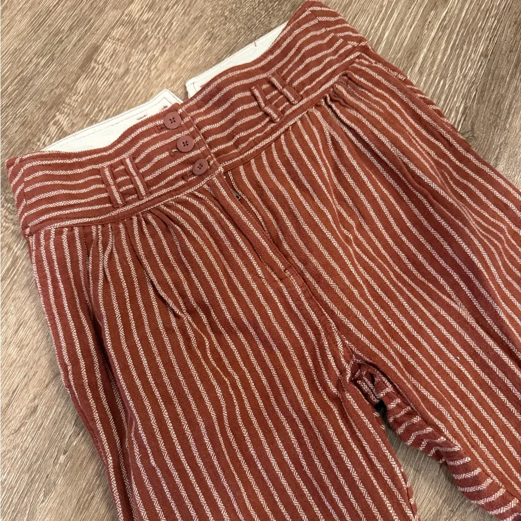 Free People Rumors Textured Harem Pants Reddish Brown size 2 high waist crop - Image 8