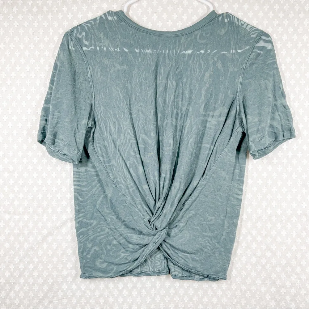 Lululemon Blue Sheer Swirl‎ Print Twist Front Tee - Image 2