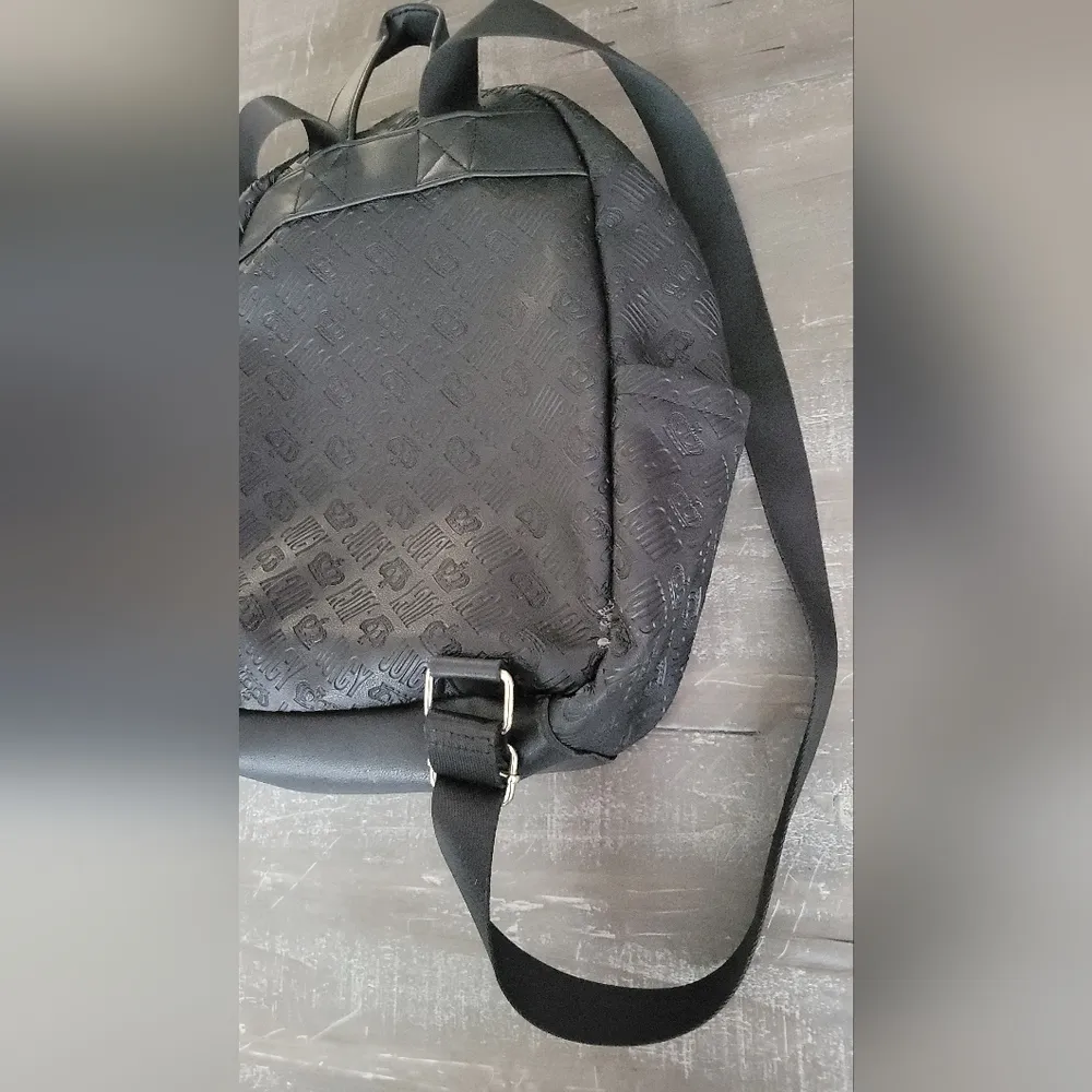 Juicy Couture Large Black Logo Faux Leather Backpack - Image 10
