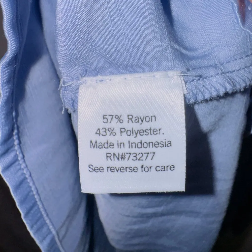 Nine West NWT Blue Short Sleeve Silky Button Down Shirt Dress women's size XXL - Image 7