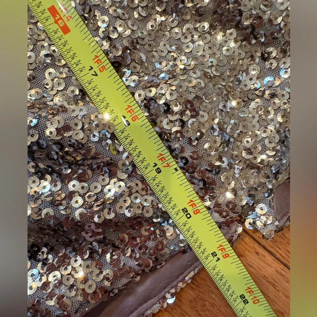 The Limited Bronze Sequin Mini Skirt – Size 2 - Party Glam Night Out Sparkle - Image 5