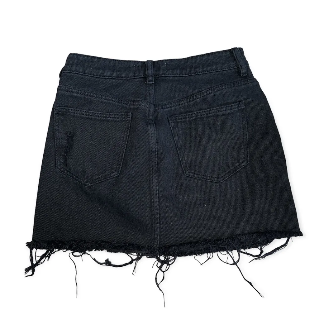 Pacsun🦎Black Distressed Denim Mini Skirt🌵 - Image 3