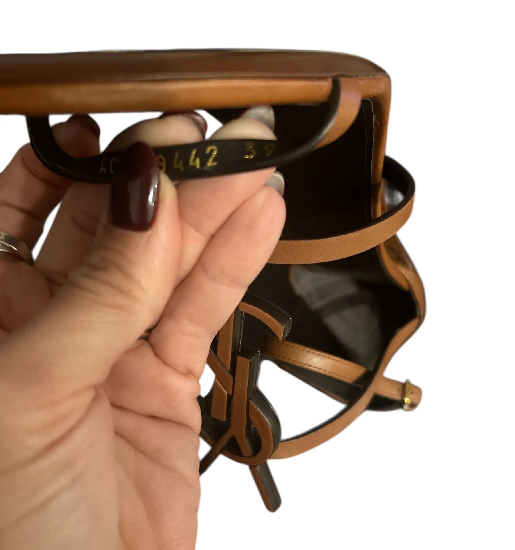 YSL Cassandra 100 sandal in new papaya NIB size 39 - Image 6