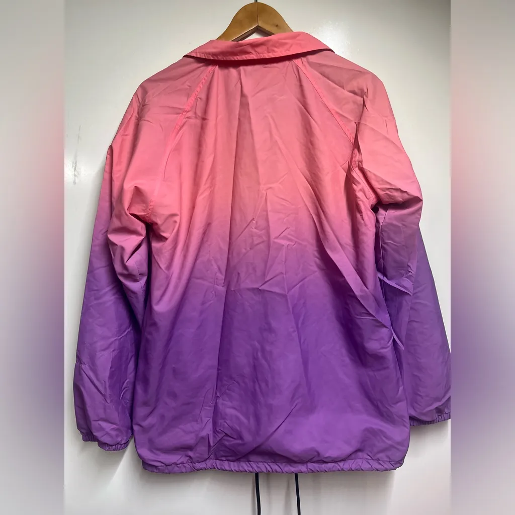 Victoria's Secret Pink Jacket Button Up Windbreaker pink purple ombre medium - Image 3