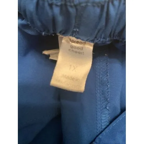 Spread Good Cheer Women's Scrub Pants Nurse Medical Size 1X Royal Blue - Image 2