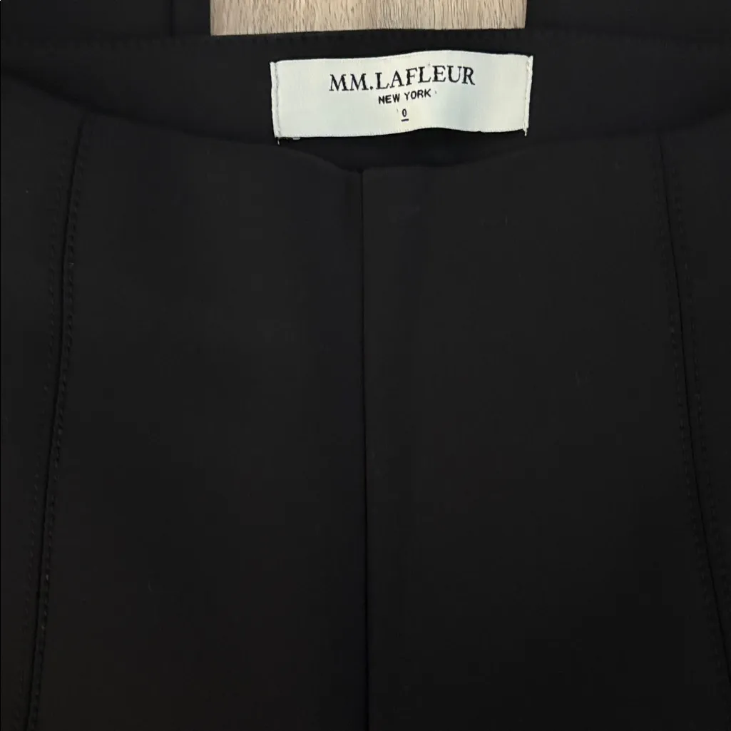 MM Lafleur The Shaw Pant Scuba Black 0 Ankle High Rise Minimalist Work Career - Image 4
