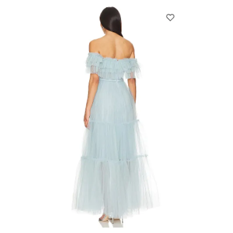 BCBGMAXAZRIA Off Shoulder Tiered Gown Size 4 New‎ with Tags - Image 5