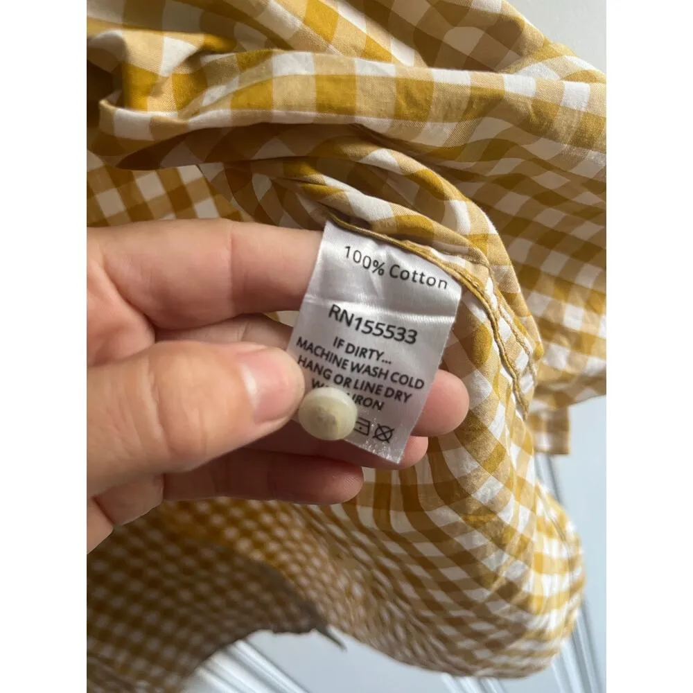 Tradlands golden gingham box top yellow size xs - Image 7