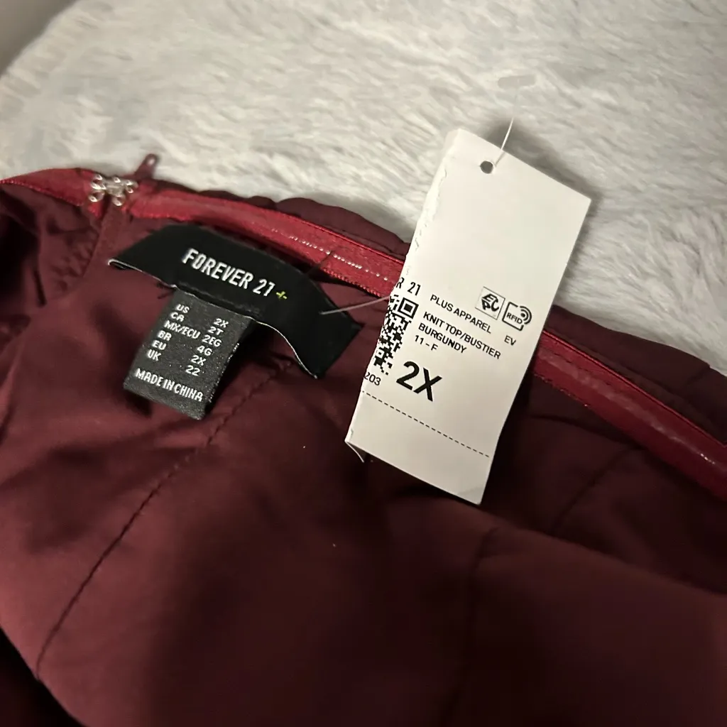 Forever 21 Dark Red Lace Bustier - Image 10